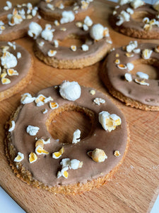 Carob & Pupcorn Doughnuts